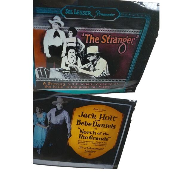 Vintage North of The Rio Grande & The Stranger Movie Lobby Card Negative SET - Picture 2 of 6